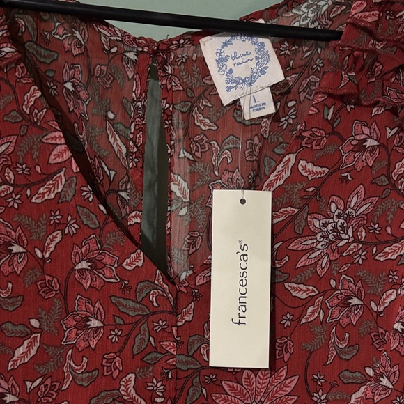 Blue Blush Red Floral Mini Dress - Picture 2 of 6